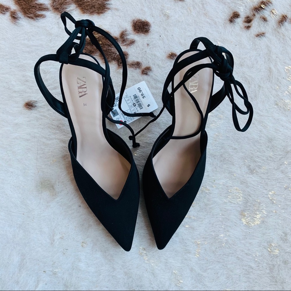 Zara Low Vamp Heeled Shoes